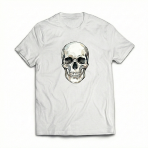 Remera blanca calavera